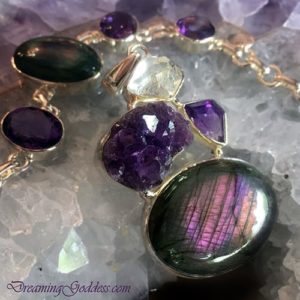 Purple Labradorite Pendant and Bracelet