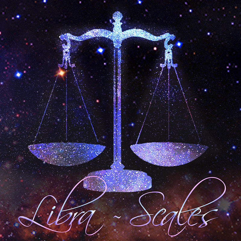 libra scales with serenity symbol