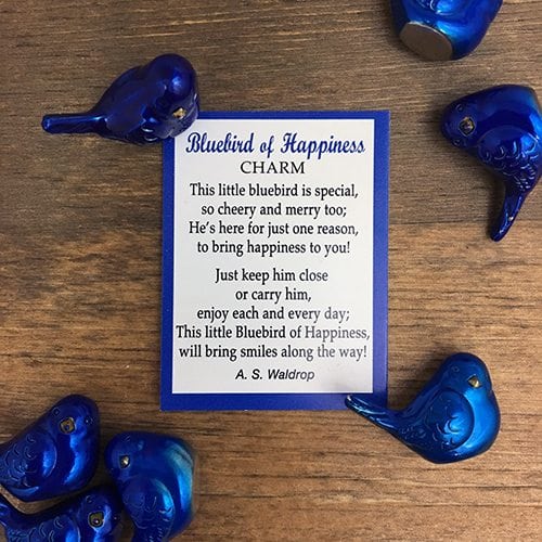 Bluebird of Happiness Pocket Charm with Story Card New 