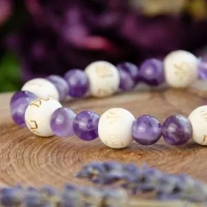 Amethyst Karma Beads Bracelet at DreamingGoddess.com