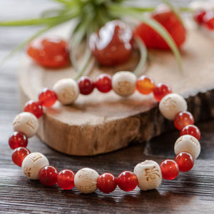 Carnelian Karma Beads Bracelet