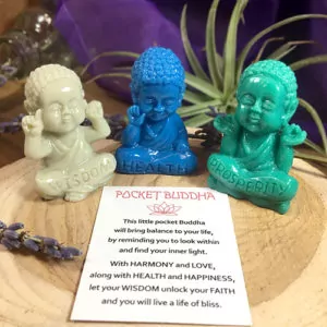 Pocket Buddha Charm at DreamingGoddess.com