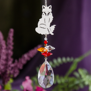 Crystal Fantasy Fox Suncatcher at DreamingGoddess.com