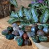 Bring new energy to your divination, magic, and meditation practices with runes. Discover the unique power of these sacred runic symbols—the magical language of the northern gods. Carved into Bloodstone, these exquisite runes are magical as well as beautiful.