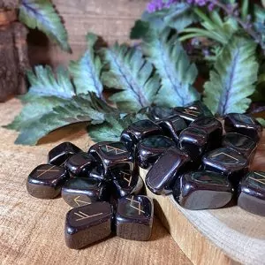 Bring new energy to your divination, magic, and meditation practices with runes. Discover the unique power of these sacred runic symbols—the magical language of the northern gods. Carved into Hematite, these exquisite runes are magical as well as beautiful.