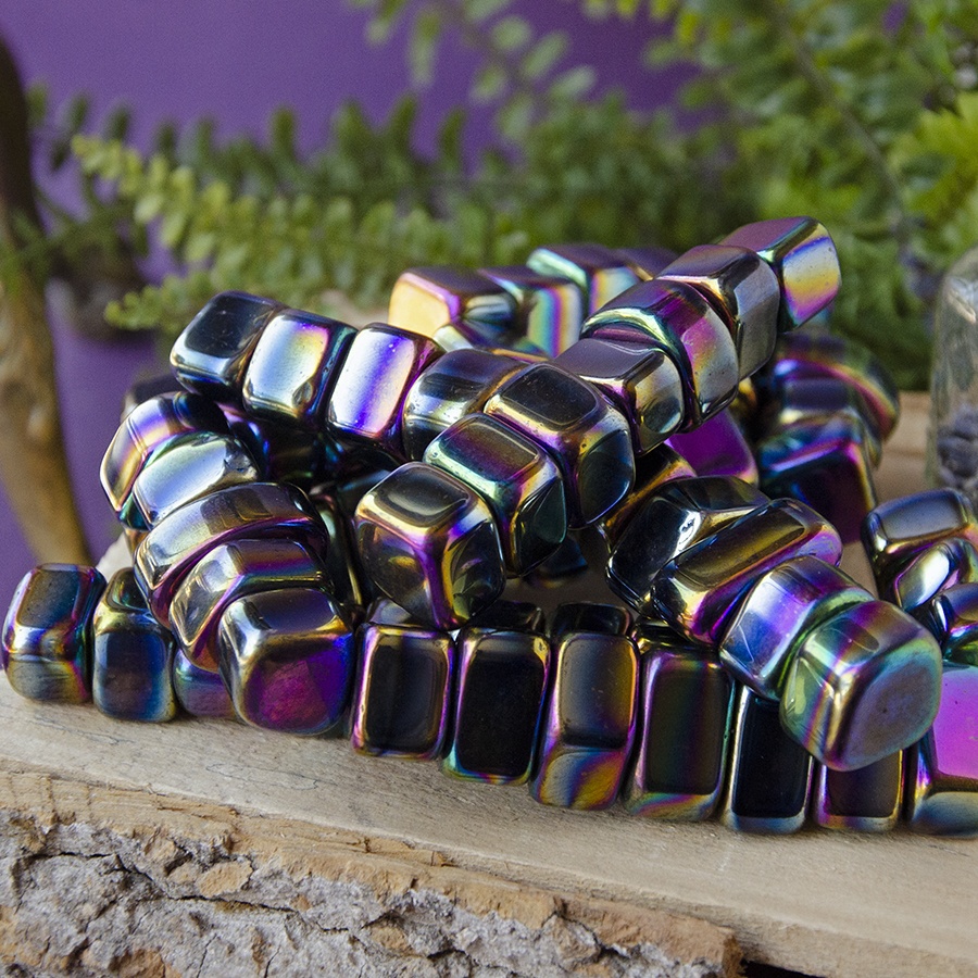 Grønne bønner tjenestemænd skylle Hematite ~ Rainbow Magnetic at DreamingGoddess.com