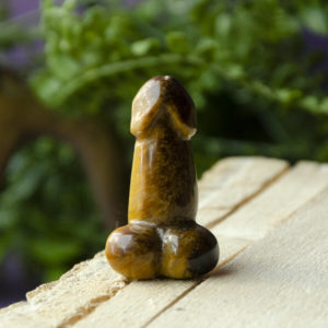 Tiger's Eye Lingam at DreamingGoddess.com; Crystal Pimmel