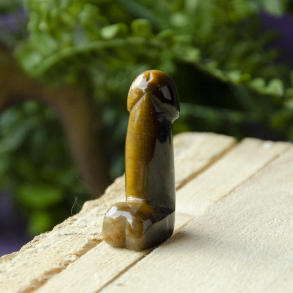 Tiger's Eye Lingam at DreamingGoddess.com; Crystal Pimmel