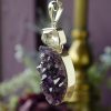 Raw Amethyst and Herkimer Pendant at DreamingGoddess.com
