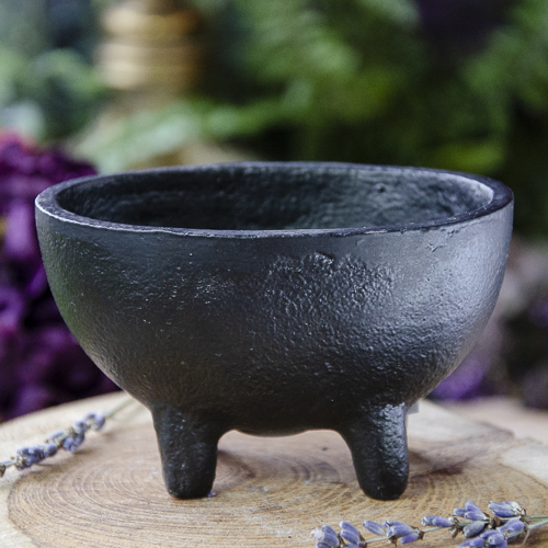 Cast Iron Cauldron w/ Cast Iron Pestle, For Smudging, Cone Incense, Gifts