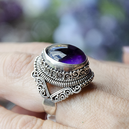 Amethyst rings on sale