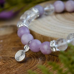 Lepidolite & Quartz Bracelet at DreamingGoddess.com