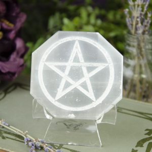 Selenite Pentagram at DreamingGoddess.com