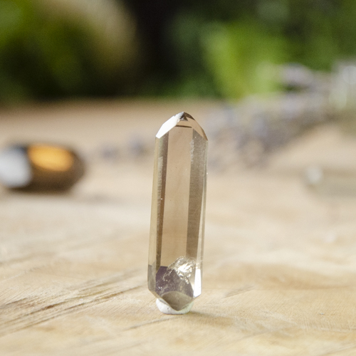 Smoky Quartz Double Terminated Point - Polished Crystal