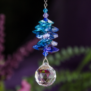 Crystal Cascade Moonlight Ball Suncatcher at DreamingGoddess.com