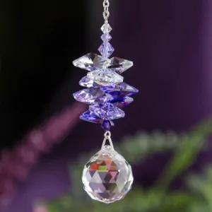 Crystal Cascade Sunrise Purple Suncatcher at DreamingGoddess.com