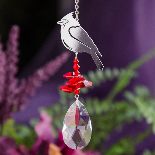 Crystal Fantasy Suncatcher ~ Cardinal - Dreaming Goddess