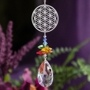 Flower of Life Crystal Fantasy Suncatcher at DreamingGoddess.com