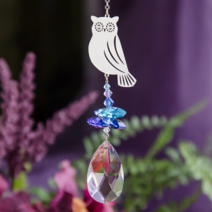 Crystal Fantasy Owl Suncatcher at DreamingGoddess.com