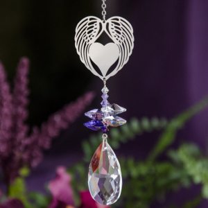 Winged Heart Crystal Fantasy Suncatcher at DreamingGoddess.com