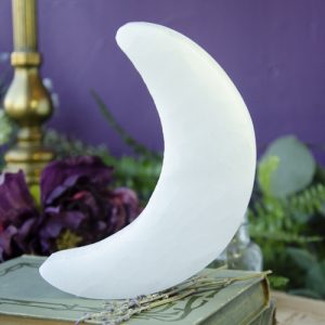 Large Selenite Crescent Moon at DreamingGoddess.com
