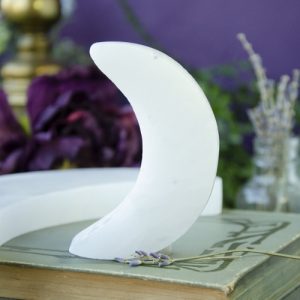 Small Selenite Crescent Moon at DreamingGoddess.com