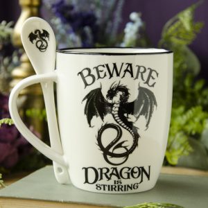 Mug ~ Dragon Is Stirring Mug & Spoon Set at DreamingGoddess.com