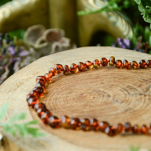 5.5 - 6 inch Baltic Amber Bracelet Rainbow Honey Pink Rose Amethyst Ba