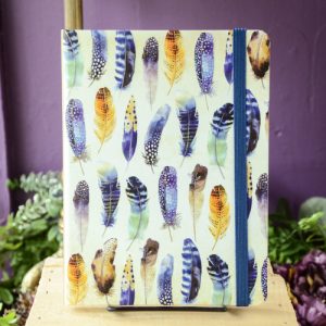 Watercolor Feather Journal at DreamingGoddess.com