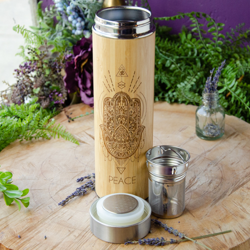 Peace Bamboo Water Bottle