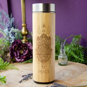 Peace Bamboo Water Bottle at DreamingGoddess.com