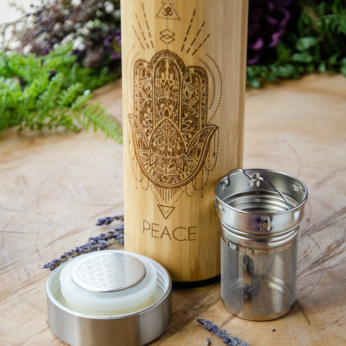 Peace Bamboo Water Bottle