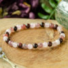 Bracelet, 6mm ~ Garnet, Rose Quartz, & Strawberry Quartz