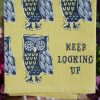 Keep Looking Up Owl Dish Towel at DreamingGoddess.com