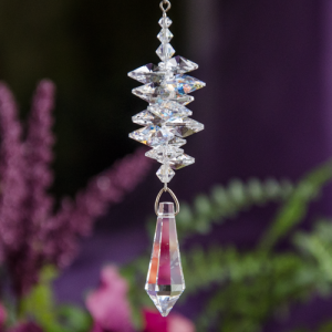 Crystal Cascade Ice Icicle Suncatcher at DreamingGoddess.com