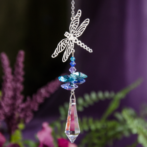 Crystal Fantasy Dragonfly Suncatcher at DreamingGoddess.com