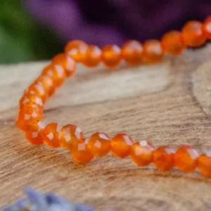 Faceted Carnelian Bracelet at DreamingGoddess.com