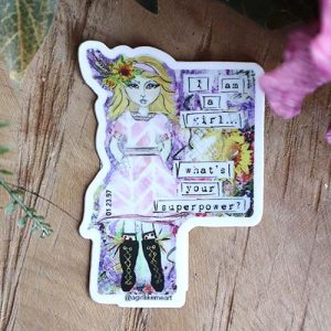 Girl Superpower Sticker at DreamingGoddess.com