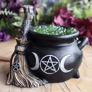 LED Triple Moon Cauldron at DreamingGoddess.com