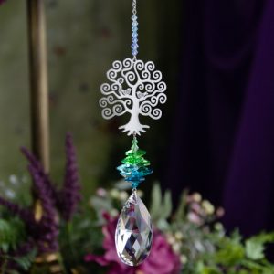Tree of Life Crystal Fantasy Suncatcher at DreamingGoddess.com