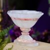 Fluted Rhodochrosite and Calcite Bowl at DreamingGoddess.com