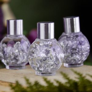 Jar of Silver Flakes in Mineral Oil at DreamingGoddess.com