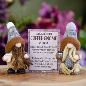 Coffee Gnome Charm Pair at DreamingGoddess.com