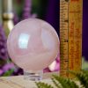 Aurora Borealis AB Rose Quartz Sphere at DreamingGoddess.com