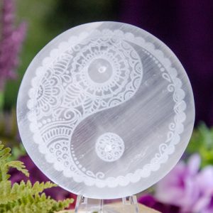 Selenite Yin Yang Incense Burner at DreamingGoddess.com