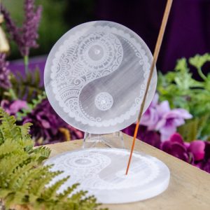 Selenite Yin Yang Incense Burner at DreamingGoddess.com