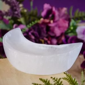 Selenite Crescent Moon Bowl at DreamingGoddess.com