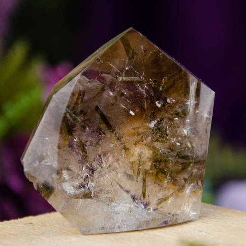 Point ~ Smoky Quartz with Green Inclusions