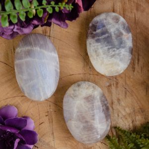 Moonstone and Sunstone Palm Stone at DreamingGoddess.com