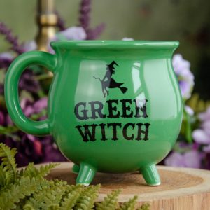 Green Witch Cauldron Coffee Mug at DreamingGoddess.com